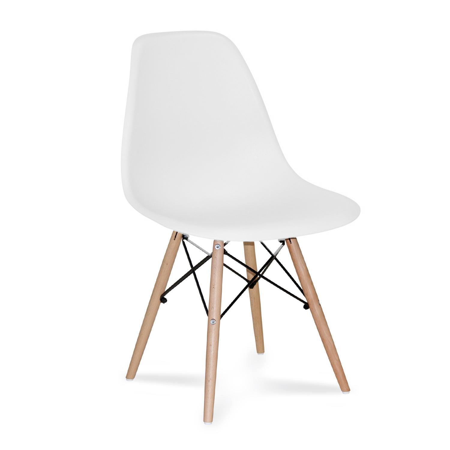 SILLA DE COMEDOR ESTILO EAMES BLANCO