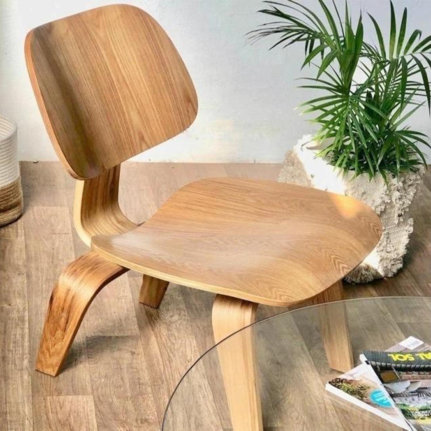 SILLA SOHOGAR ESTILO EAMES MADERA NATURAL - 6