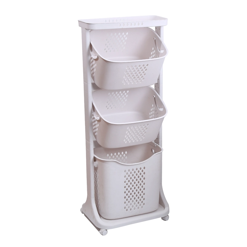 ORGANIZADOR 3 REPISAS BLANCO CON RUEDAS - 1