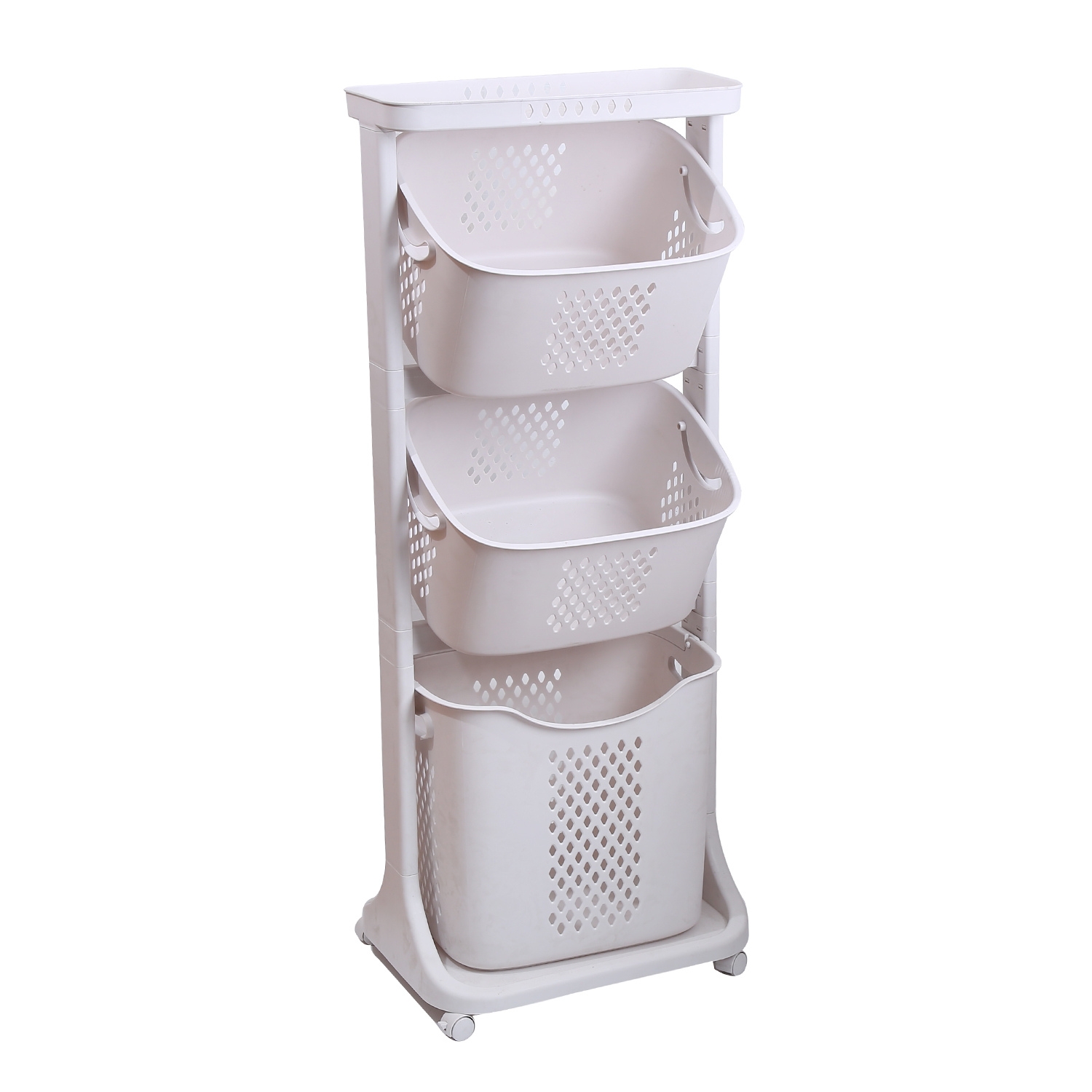 ORGANIZADOR 3 REPISAS BLANCO CON RUEDAS - 1