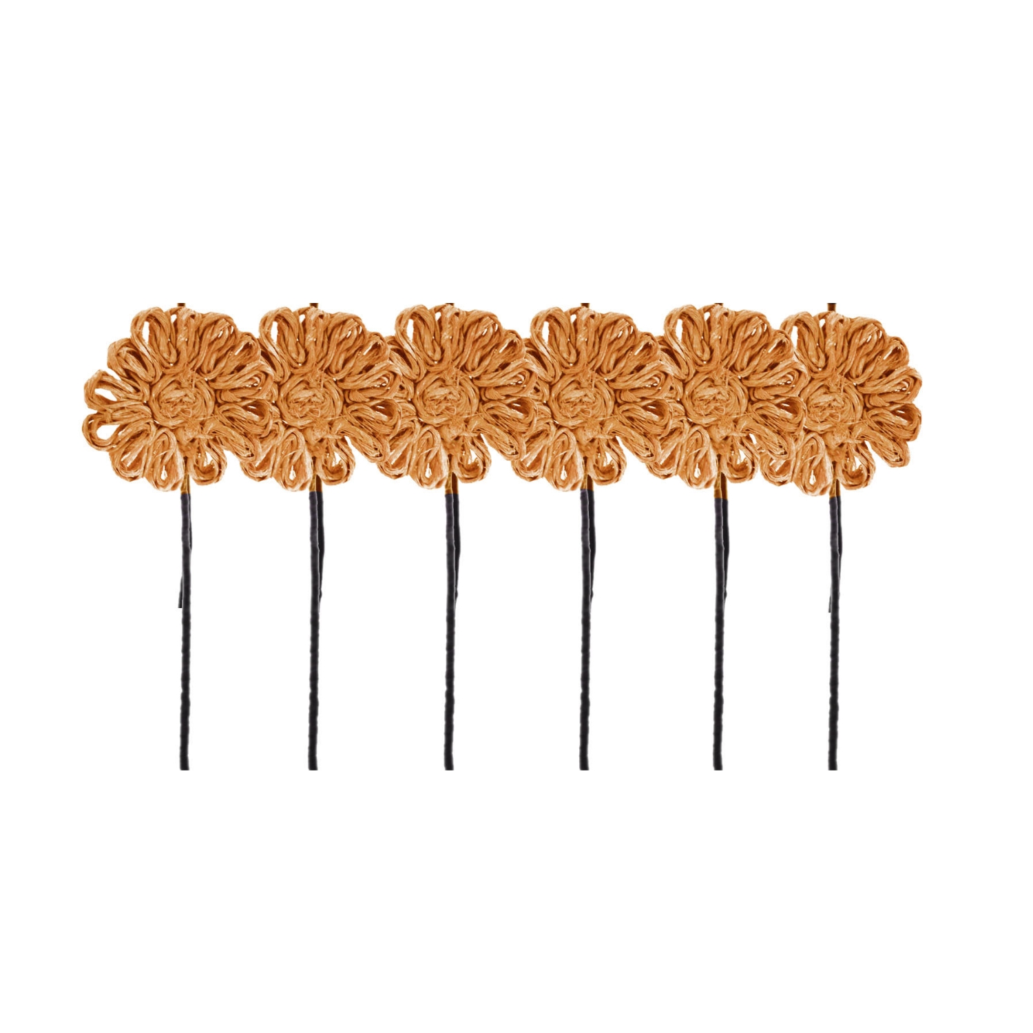 FLOR YUTE NARANJA 30 CM PACK 6 UN. - 2