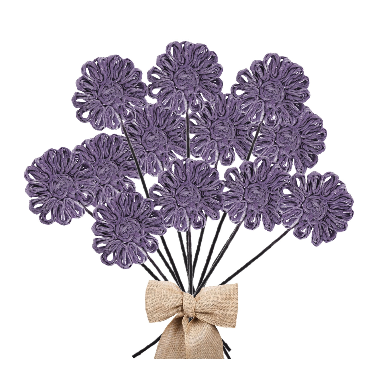 FLOR YUTE LILA 30 CM PACK 6 UN. - 3