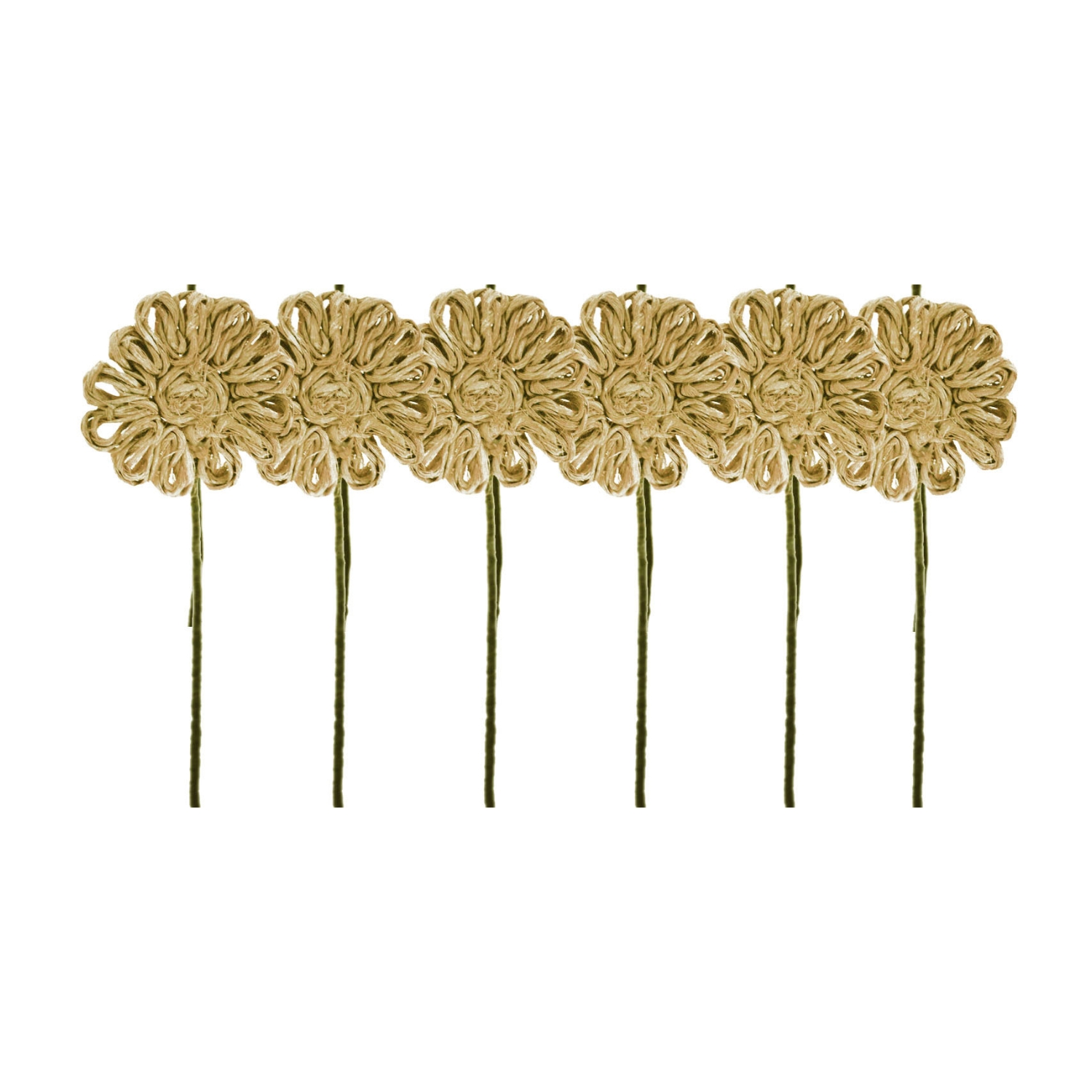 FLOR YUTE NATURAL 38 CM PACK 6 UN. - 1