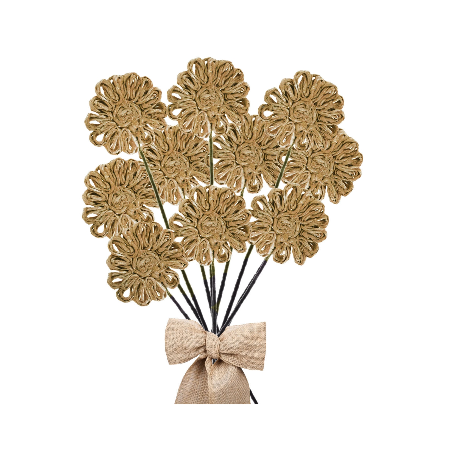 FLOR YUTE NATURAL 38 CM PACK 6 UN. - 4