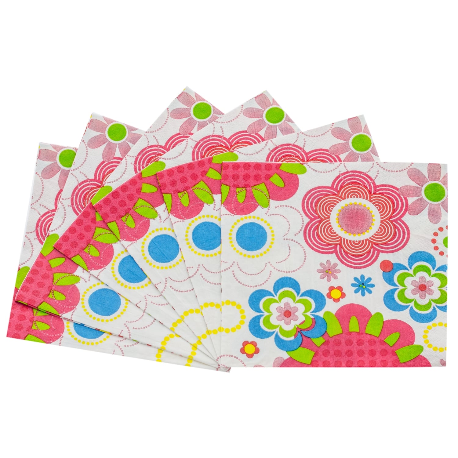 PACK 4 PAQUETES DE SERVILLETA DISEÑO FLORES PRIMAVERA - 2