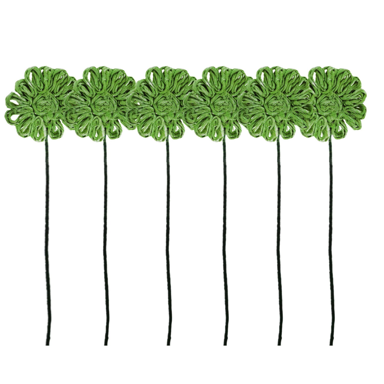 FLOR YUTE VERDE 30 CM PACK 6 UN. - 2
