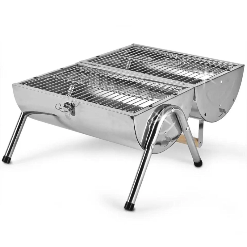 PARRILLA PORTATIL CROMADA - 3
