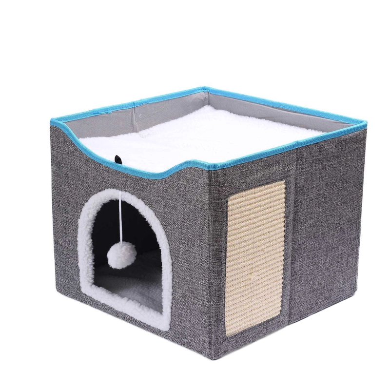 CAMA PERROS GATOS IMPORTADORA USA CASA CON RASCADOR - 1