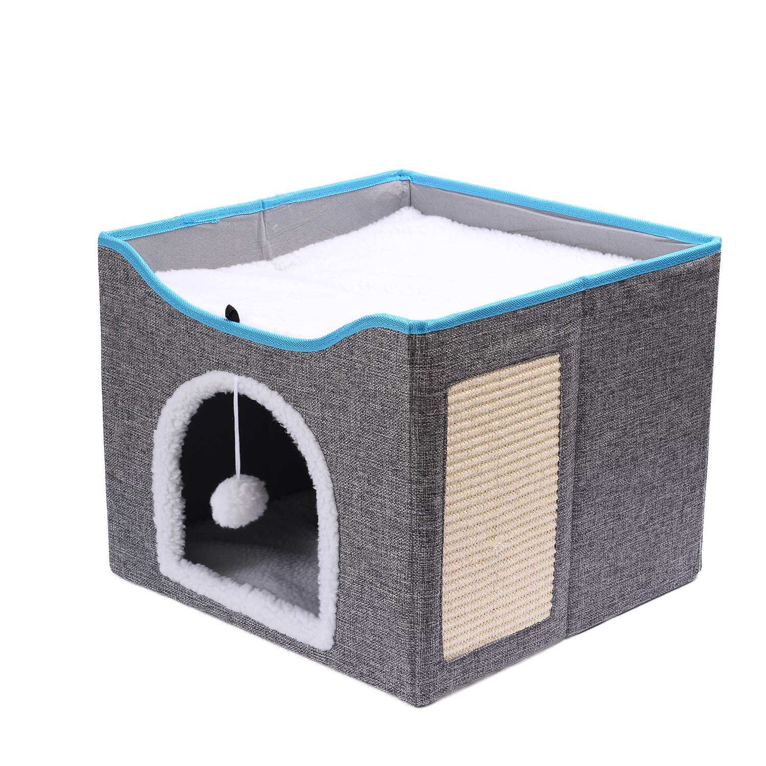 CAMA PERROS GATOS IMPORTADORA USA CASA CON RASCADOR - 1
