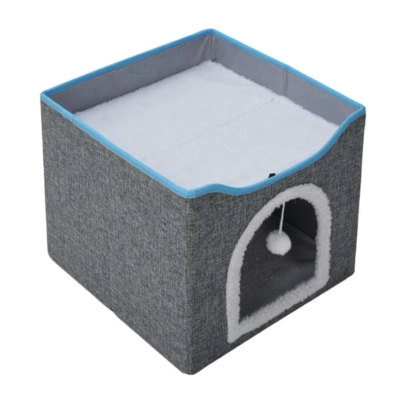 CAMA PERROS GATOS IMPORTADORA USA CASA CON RASCADOR - 3