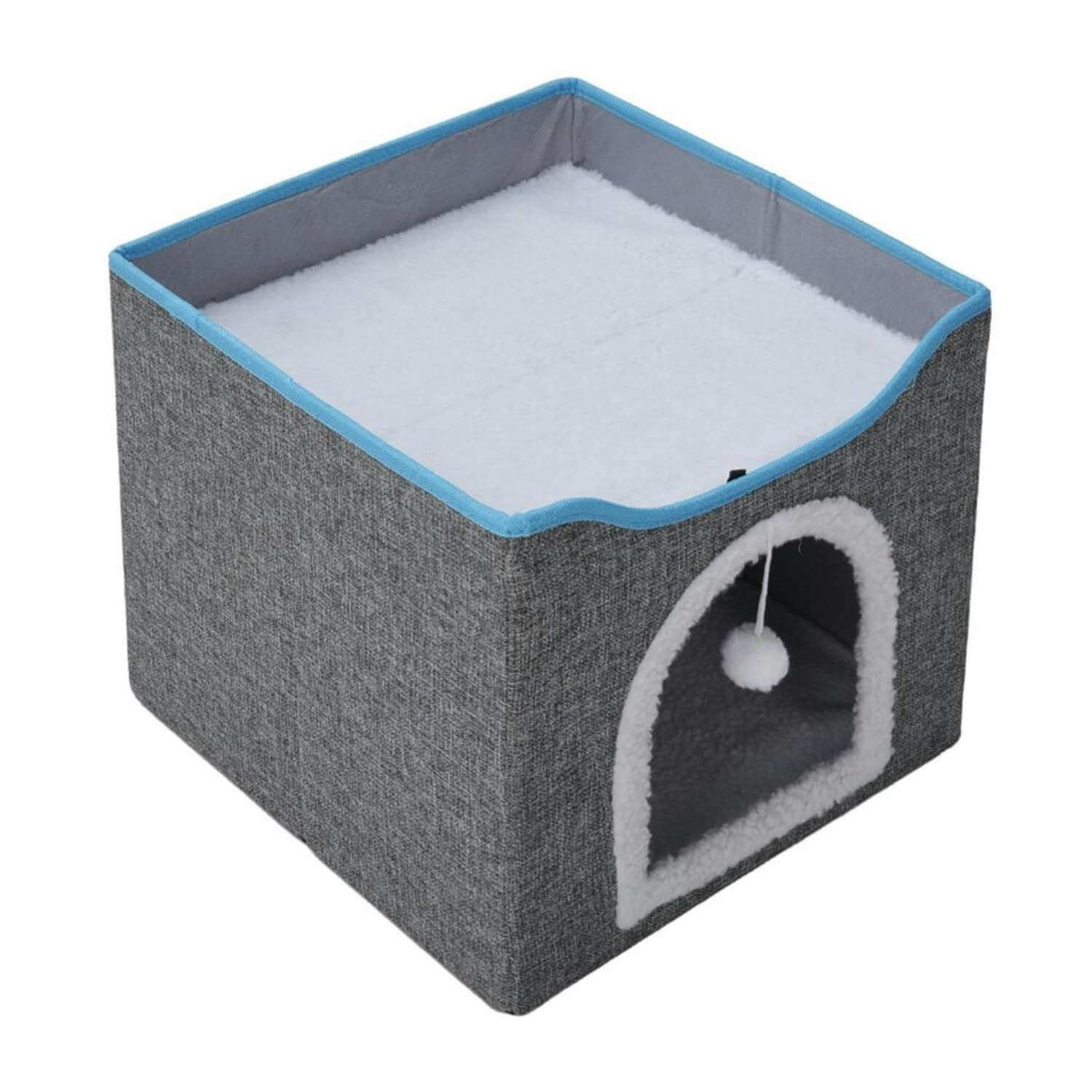 CAMA PERROS GATOS IMPORTADORA USA CASA CON RASCADOR - 3