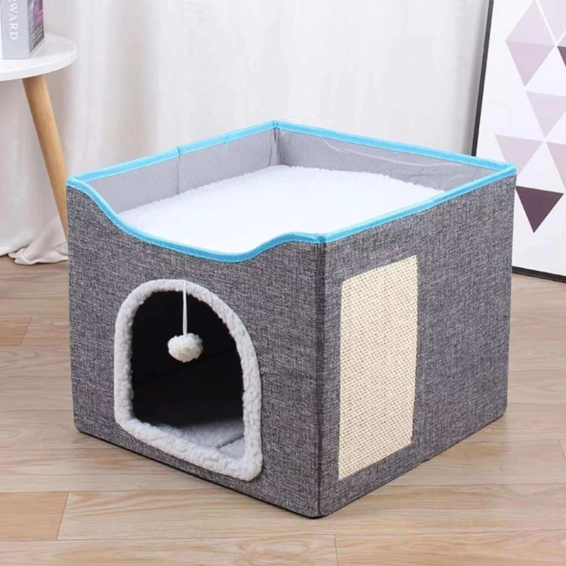 CAMA PERROS GATOS IMPORTADORA USA CASA CON RASCADOR - 4