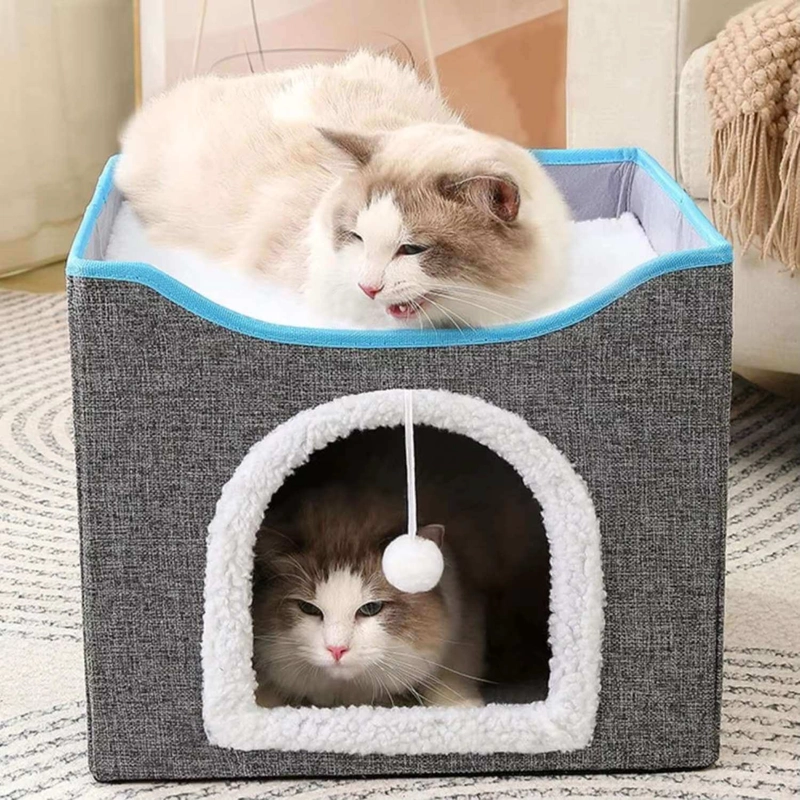 CAMA PERROS GATOS IMPORTADORA USA CASA CON RASCADOR - 5