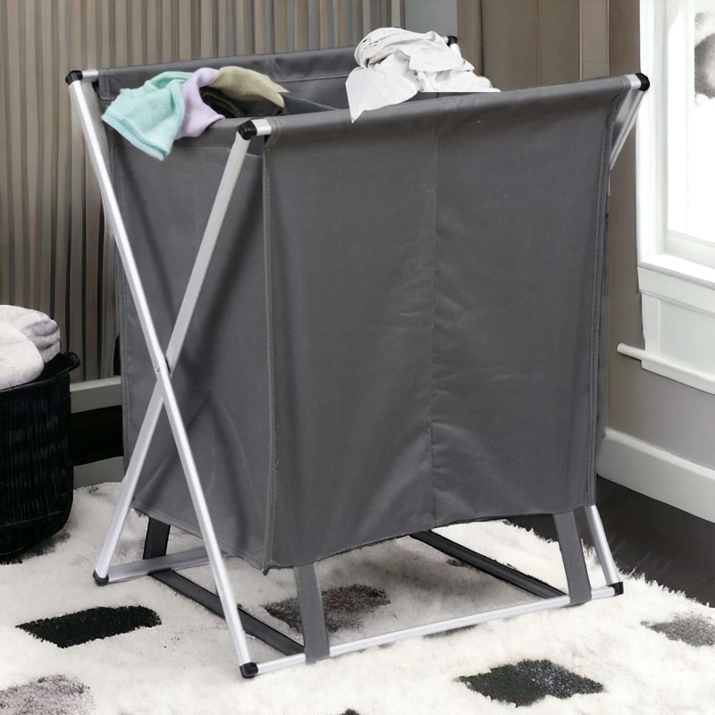 CESTA DOBLE ROPA SUCIA PARA LAVANDERIA - 3