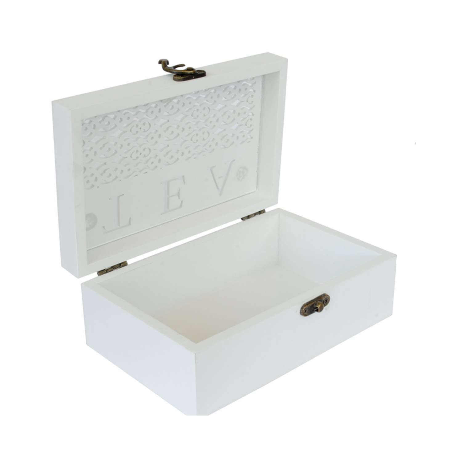 CAJA PARA TÉ DE RESINA BLANCO - 1
