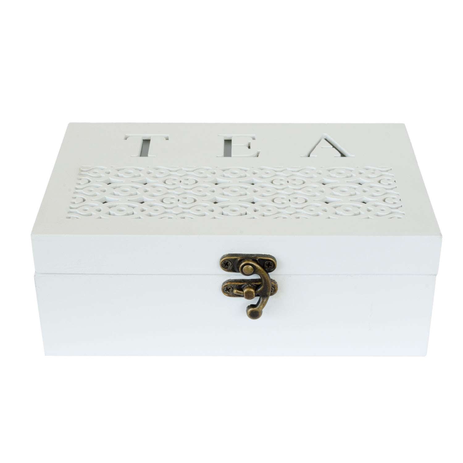 CAJA PARA TÉ DE RESINA BLANCO - 2