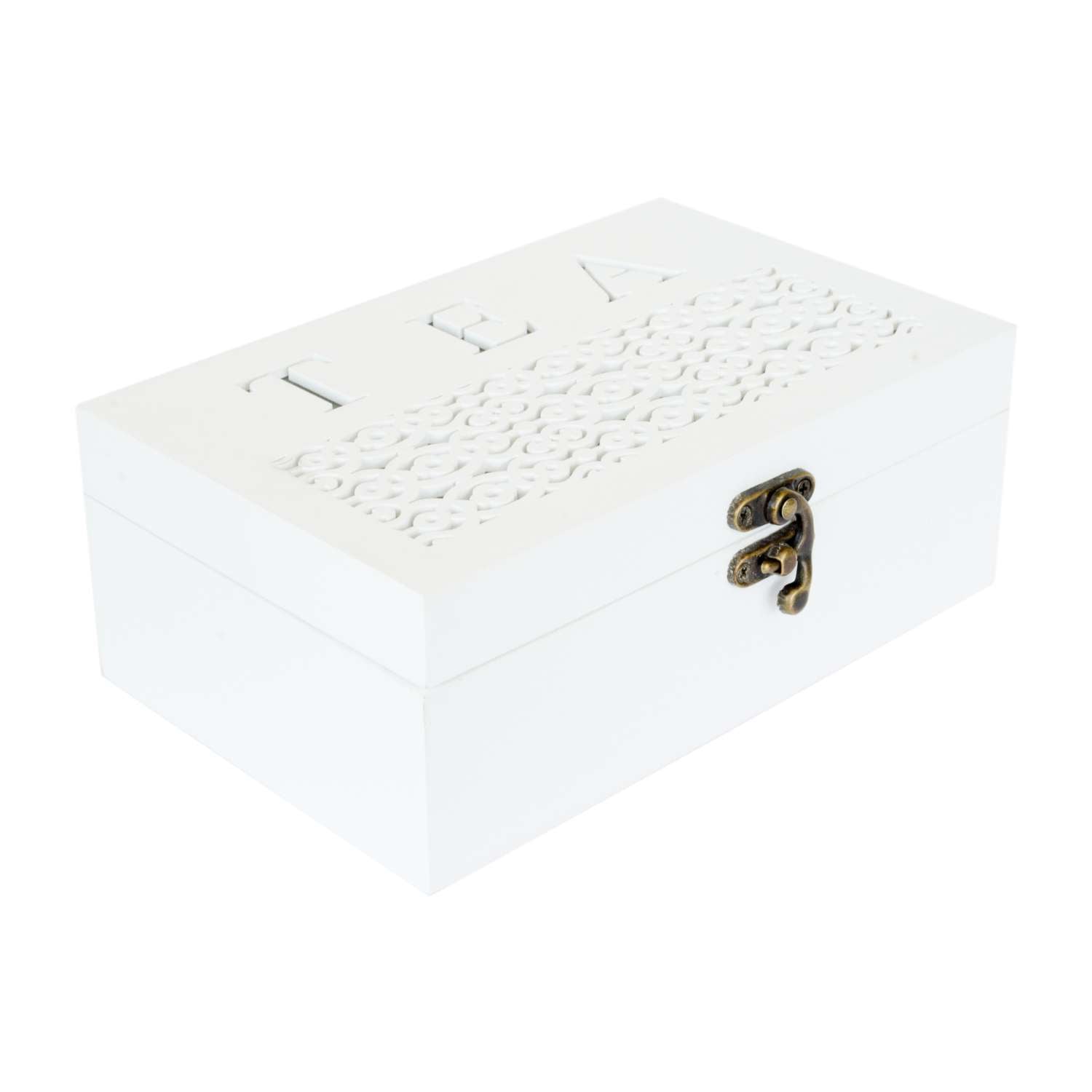 CAJA PARA TÉ DE RESINA BLANCO - 3