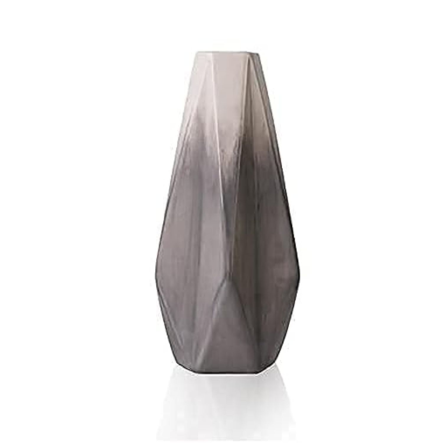 SET 2 JARRONES GEOME TRICOS DE CERAMICA GRIS - 3