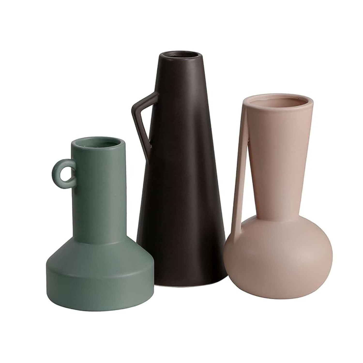 SET 3 JARRONES CERAMICA MORANDI - 1