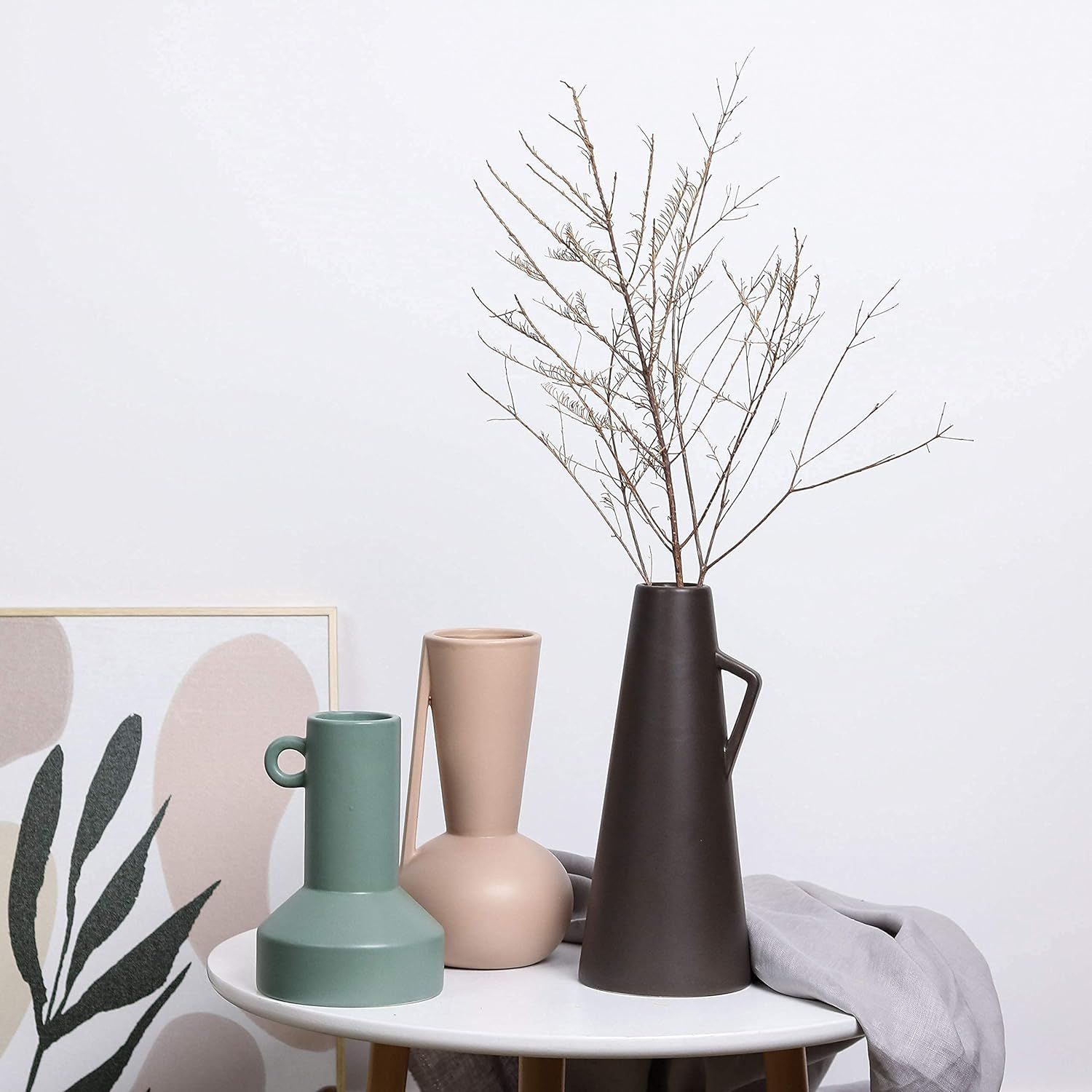 SET 3 JARRONES CERAMICA MORANDI - 5