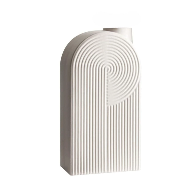 SET 2 JARRONES DE CERAMICA GEOME TRICOS - 2