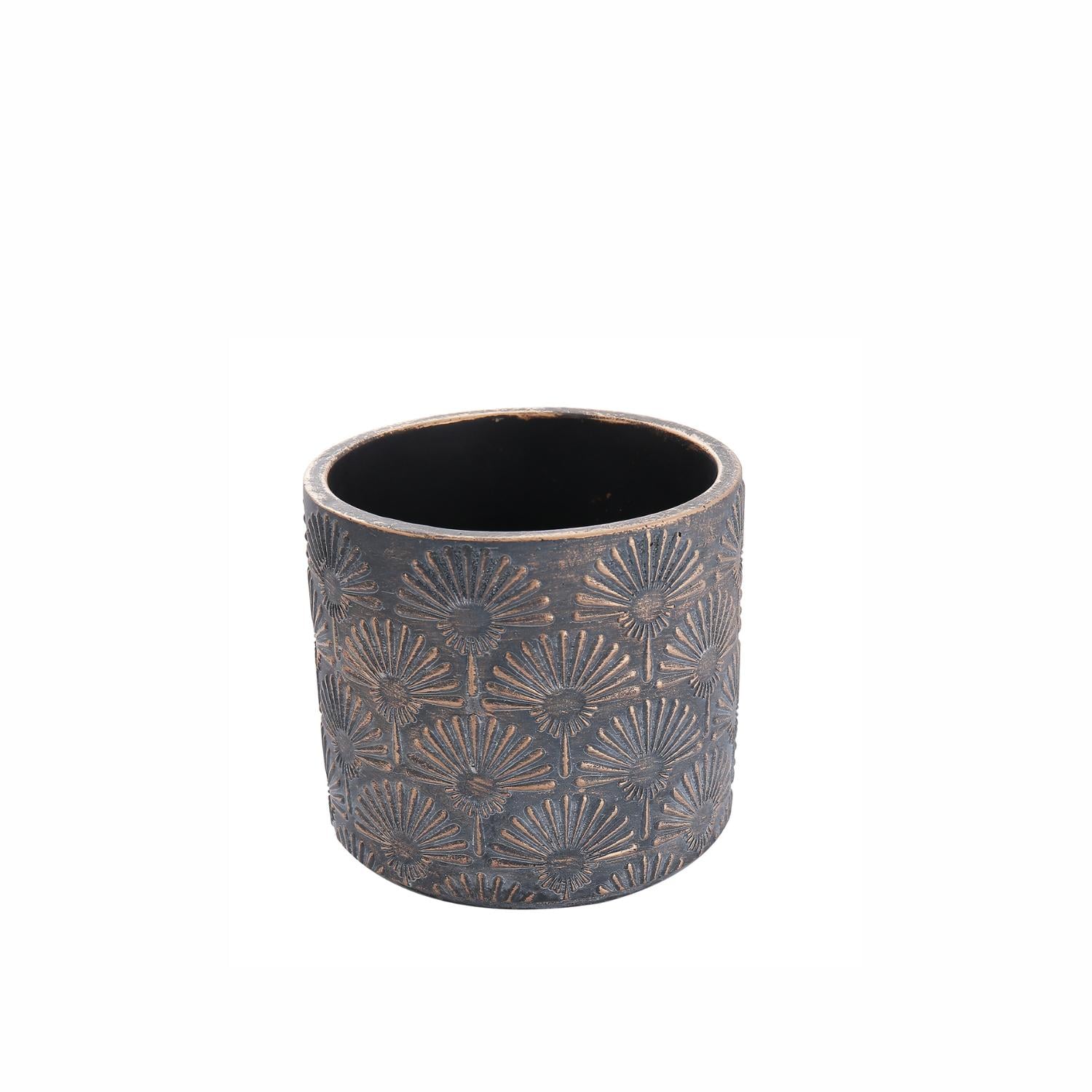 MACETA DE CEMENTO COBRE/GRIS 11 CM - 1