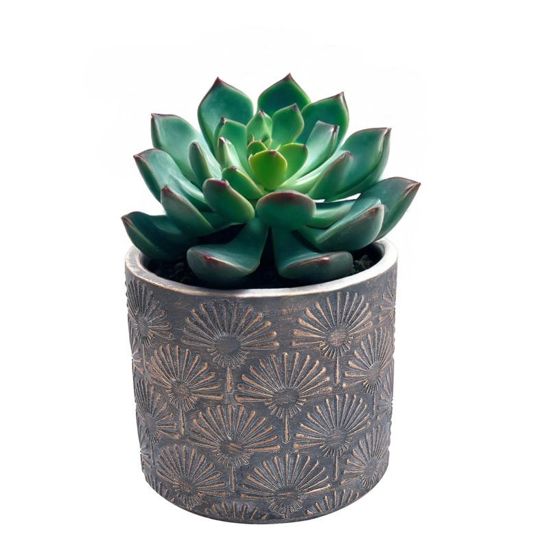 MACETA DE CEMENTO COBRE/GRIS 11 CM - 2