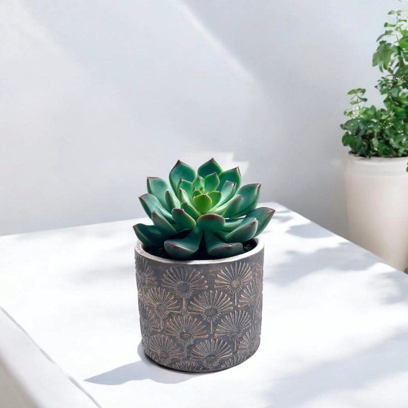 MACETA DE CEMENTO COBRE/GRIS 11 CM - 3