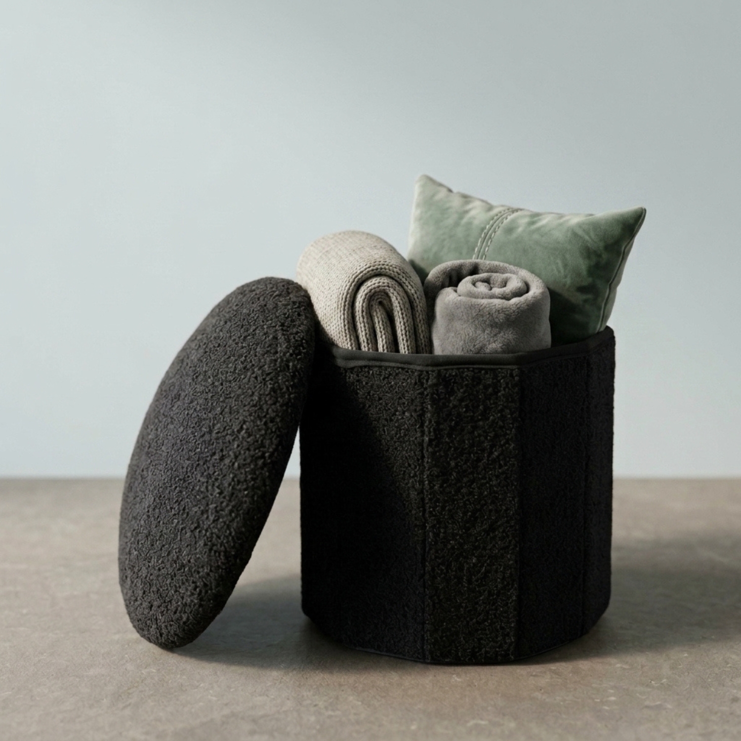 PUFF BAUL REDONDO BOUCLE - 5