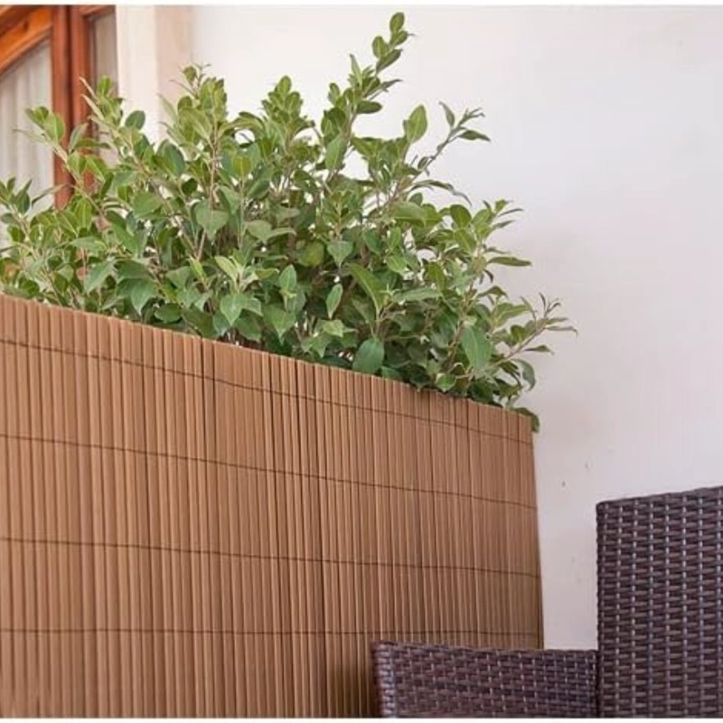 CIERRE DE TERRAZA Y JARDIN PVC CAFE  1X3 M - 6