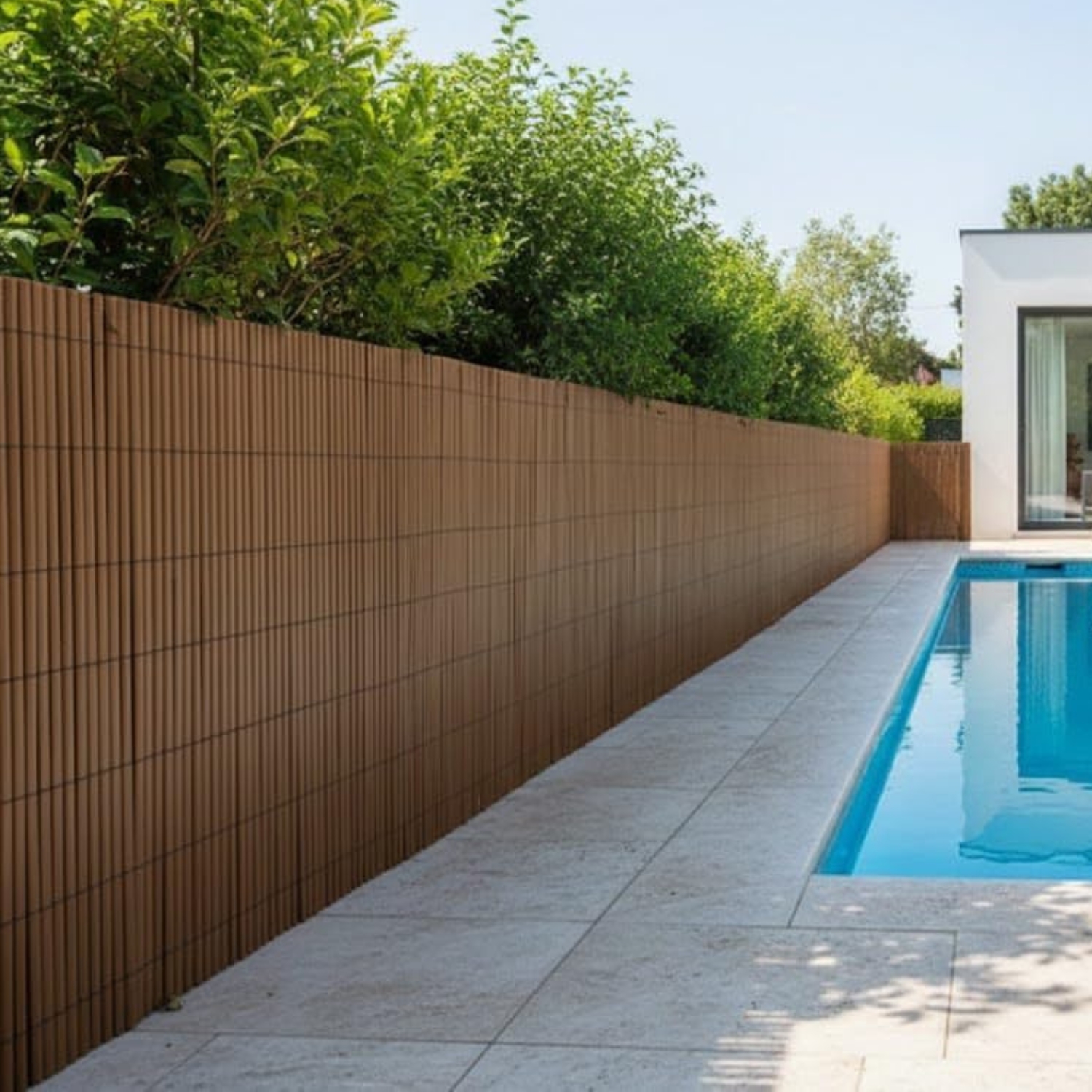 CIERRE DE TERRAZA Y JARDIN PVC CAFE  1X3 M - 8