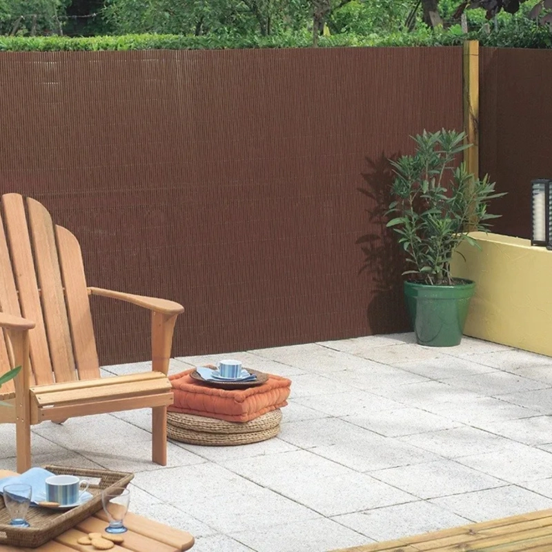 CIERRE DE TERRAZA Y JARDIN PVC CAFE  1X3 M - 9