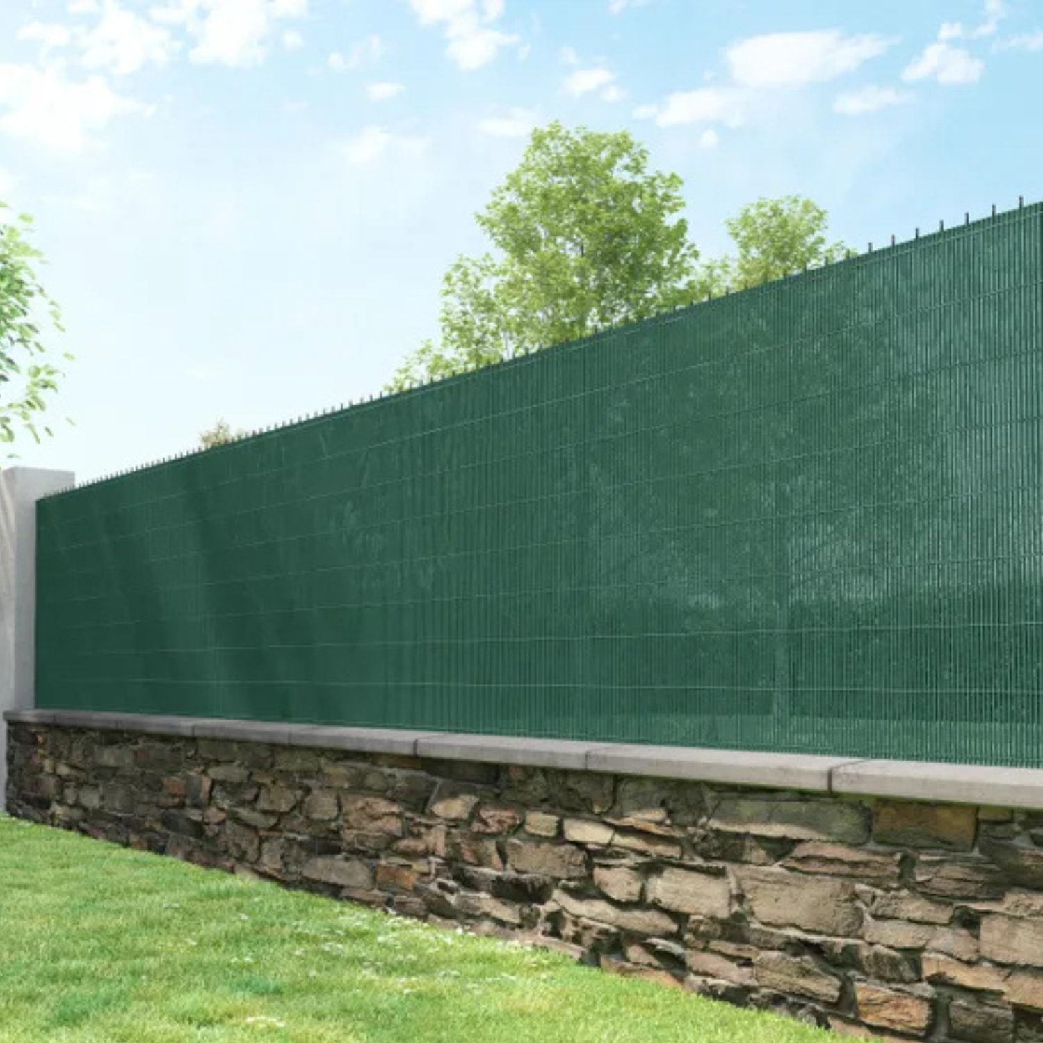 CIERRE DE TERRAZA Y JARDIN PVC VERDE 1X3 M - 7