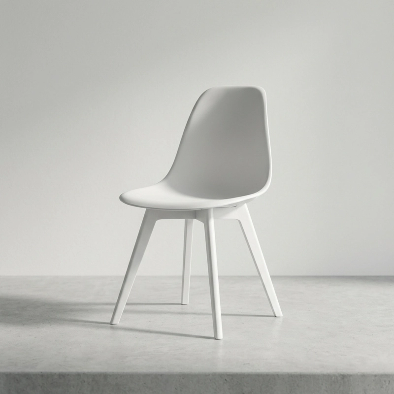 SILLA EAMES MINIMALISTA BLANCA - 4