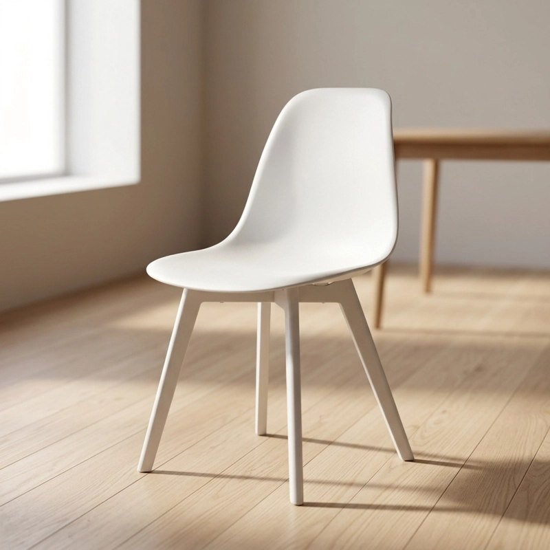 SILLA EAMES MINIMALISTA BLANCA - 5