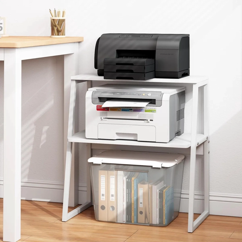SOPORTE PARA IMPRESORAS 2 NIVELES MDF BLANCO - 3