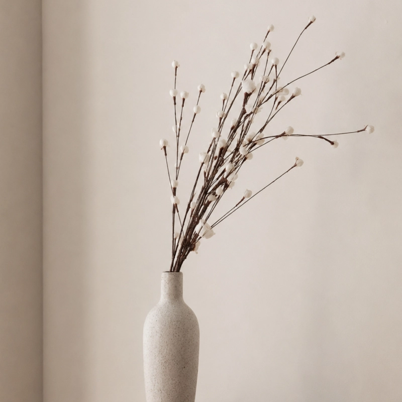 RAMA BOTONES PAPEL EVA BLANCO 95 CM - 5