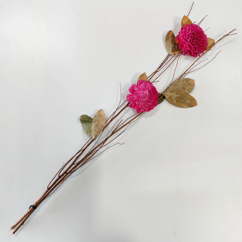 ARREGLO FLORAL FUCSIA CON FLORES SECAS - 1