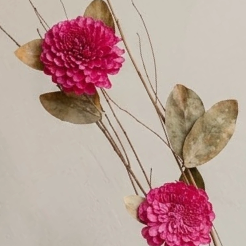ARREGLO FLORAL FUCSIA CON FLORES SECAS - 4