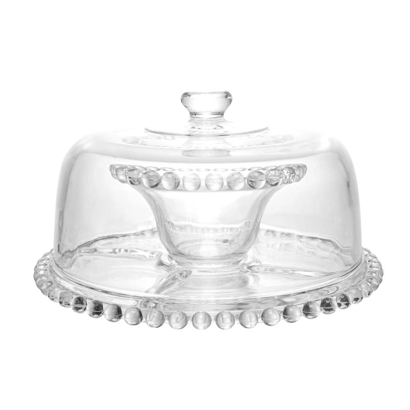 TORTERO MULTIFUNCIONAL DE VIDRIO 3 EN 1 CON TAPA 30 CM - 3
