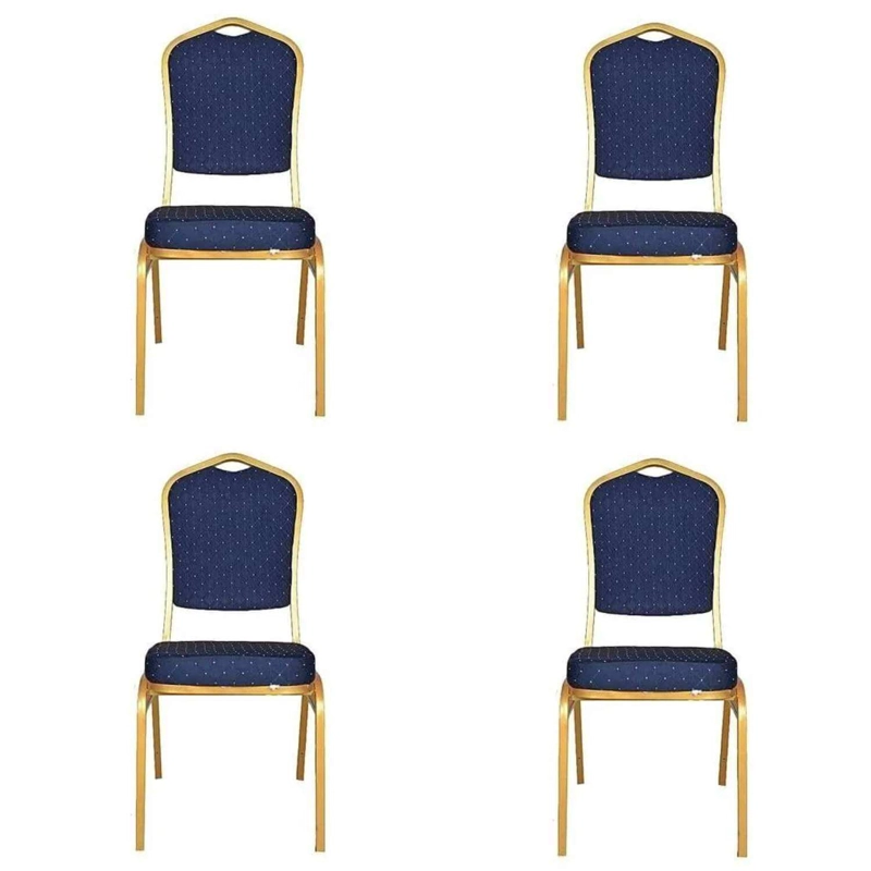 PACK 4 SILLAS DE COMEDOR BANQUETERA AZUL - 2
