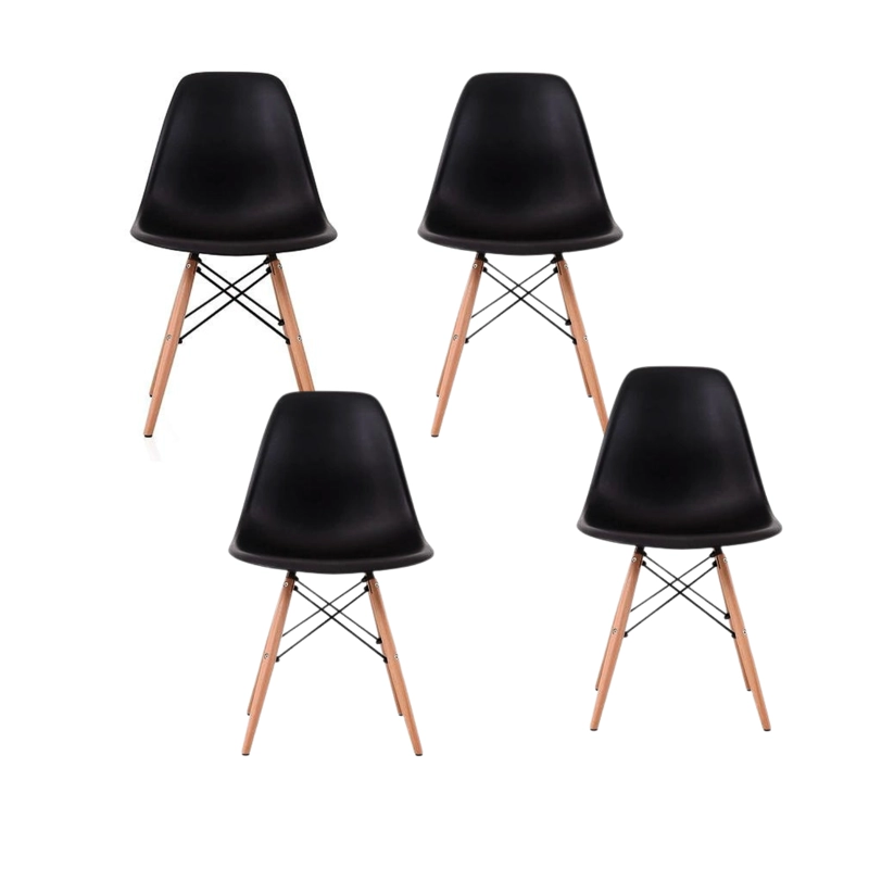 PACK 4 SILLAS EAMES COLOR NEGRO - 2