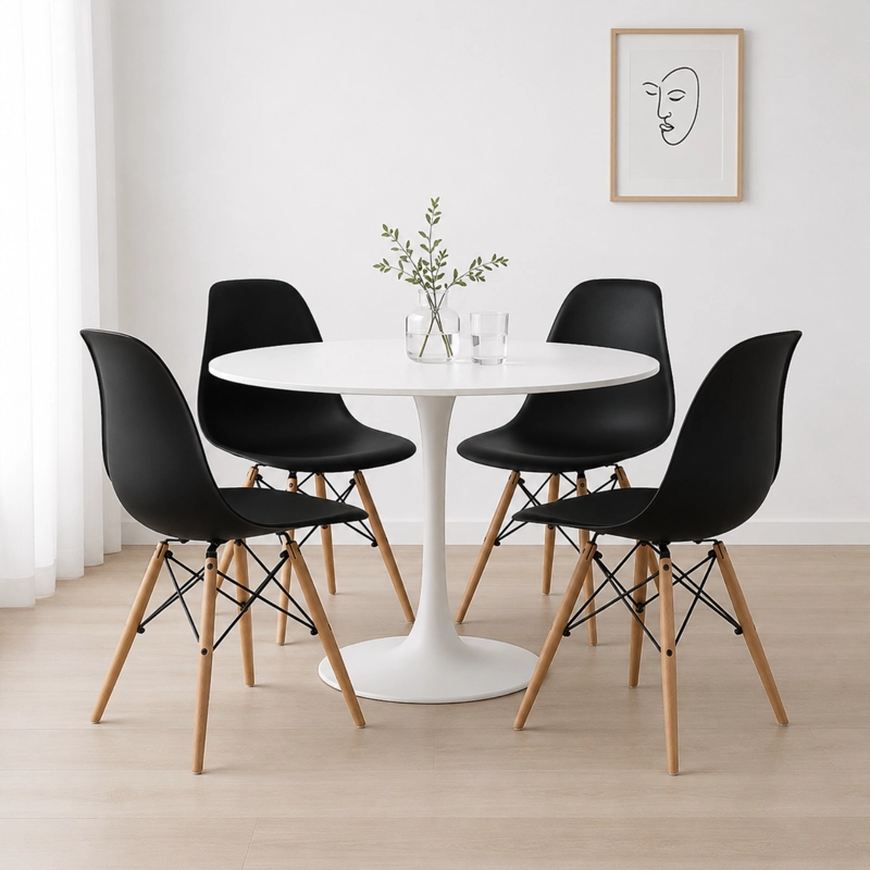 PACK 4 SILLAS EAMES COLOR NEGRO - 4