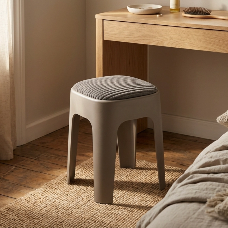 TABURETE APILABLE ACOLCHADO GRIS - 4