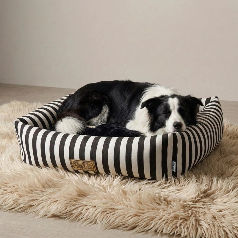CAMA PARA MASCOTAS DISEÑO RAYAS L - 3