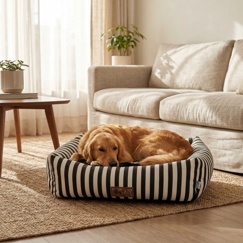 CAMA PARA MASCOTAS DISEÑO RAYAS L - 4