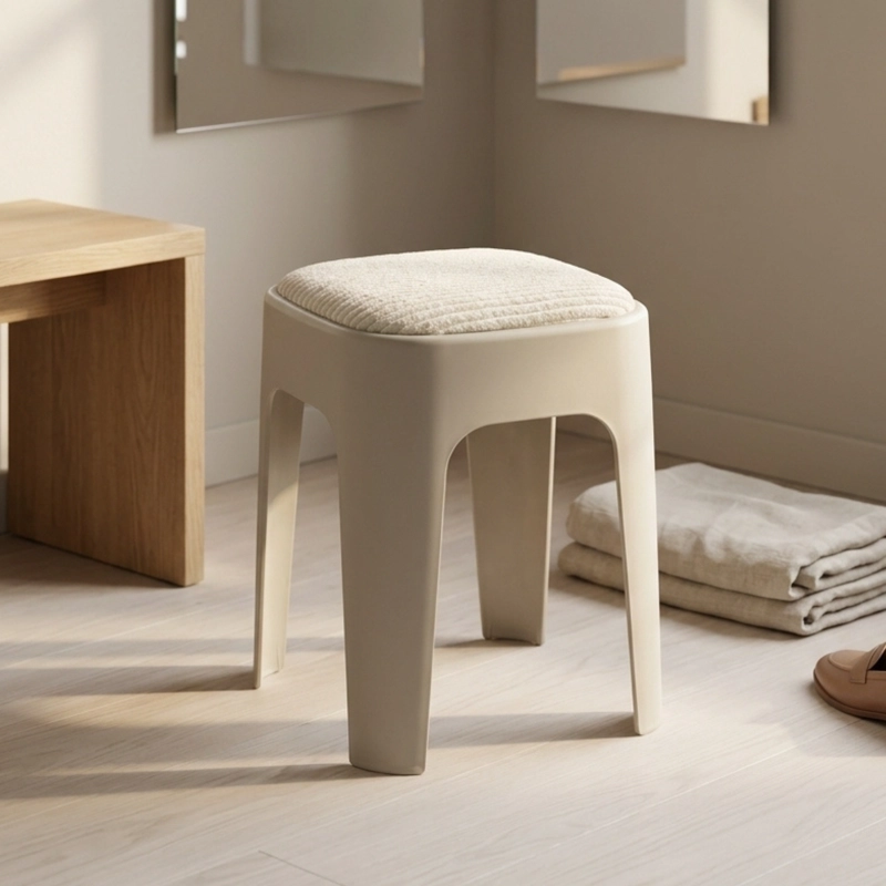 TABURETE APILABLE ACOLCHADO BEIGE - 4