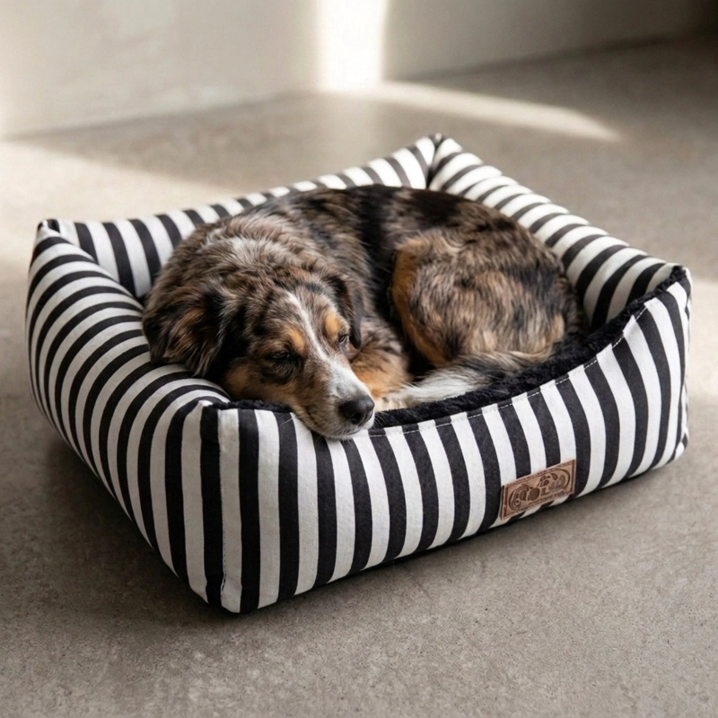 CAMA PARA MASCOTAS DISEÑO RAYAS M - 4