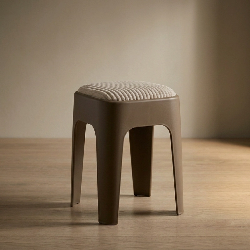 TABURETE APILABLE ACOLCHADO CAFE - 3