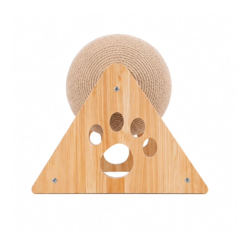 JUGUETE RASCADOR PARA GATOS CON BOLA DE SISAL - 3